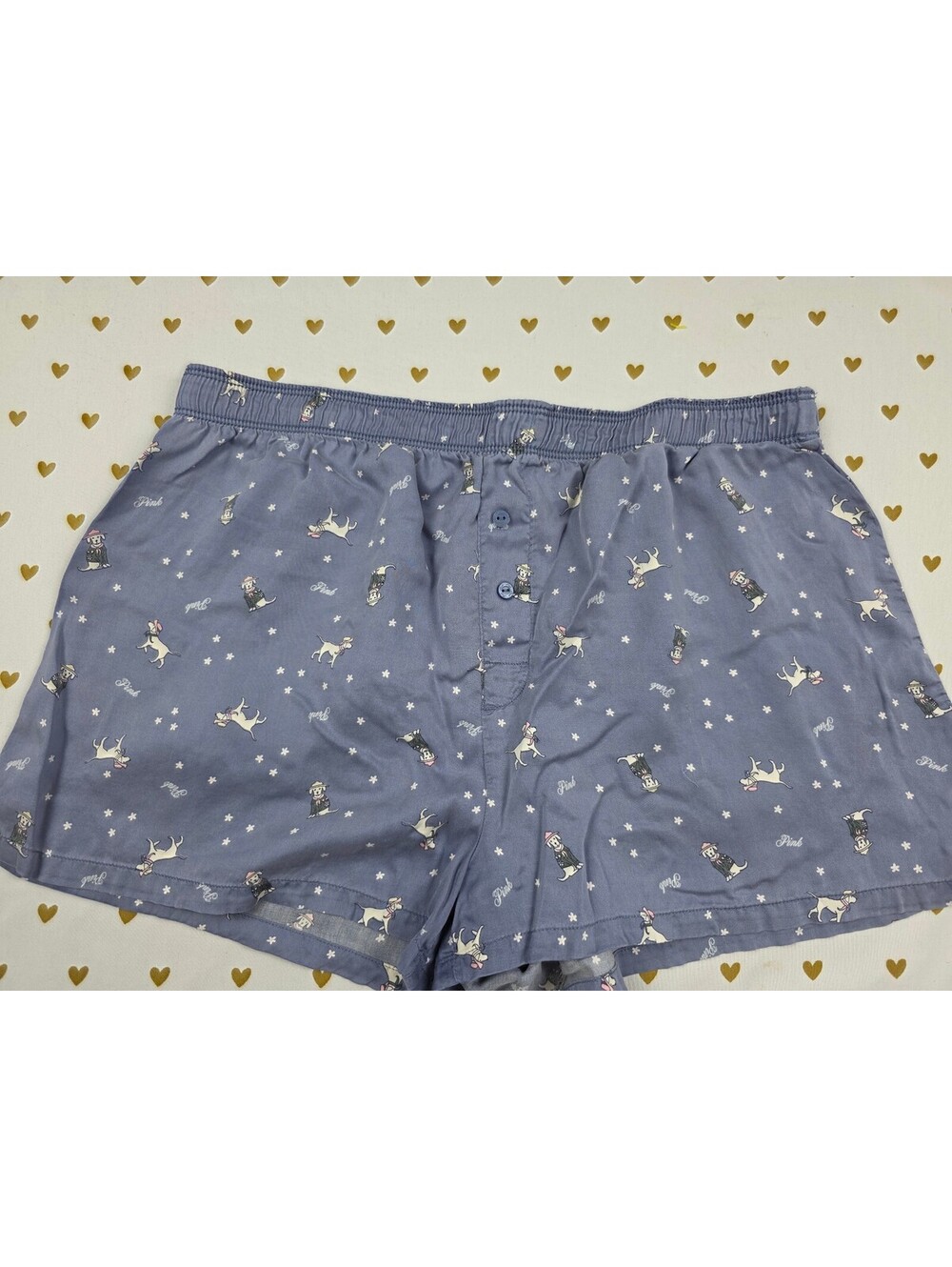 Victorias Secret PINK Medium Winter Dogs Sleep Shorts Boxers Pajama Bottoms